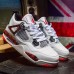 Crossover Air Jordan 4 White Cement AJ4 Basketball Shoes-Black/White_29026