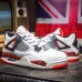 Crossover Air Jordan 4 White Cement AJ4 Basketball Shoes-Black/White_29026