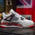 Crossover Air Jordan 4 White Cement AJ4 Basketball Shoes-Black/White_29026