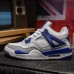 AIR JORDAN 4 RETRO AJ4 Basketball Shoes-White/Blue_19195