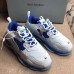 Balenciaga Triple-S Sneaker 17FW Clunky Sneaker ulzzang ins Running Shoes-White/Blue_19969