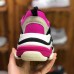 Balenciaga Triple-S Sneaker 17FW Clunky Sneaker triple Running Shoes-Rose Red/Black_99429