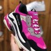Balenciaga Triple-S Sneaker 17FW Clunky Sneaker triple Running Shoes-Rose Red/Black_99429