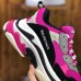 Balenciaga Triple-S Sneaker 17FW Clunky Sneaker triple Running Shoes-Rose Red/Black_99429