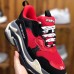 Balenciaga Triple-S Sneaker 17FW Clunky Sneaker triple Running Shoes-Red/Black_26219