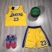 LAKERS 23 quick-drying 2 Piece Set basketball uniform T-shirt Pants Suit Beach Pants_90970