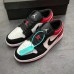 Crossover Air Jordan 1 Low AJ1 Running Shoes-Black/Red_58615