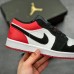 Crossover Air Jordan 1 Low AJ1 Running Shoes-Black/Red_58615