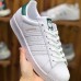 Adidas SUPERSTAR Running Shoes-White/Green_38365
