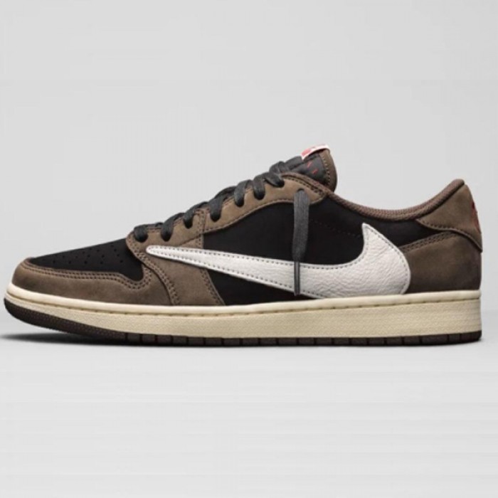 Travis Scott x Air Jordan 1 LowAJ1 ‌Running Shoes-Brown/Black