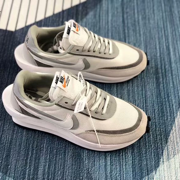 SACAI LDV Waffle Sacai Retro Running Shoes-Gray/White