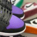Crossover Air Jordan 1 Retro Low AJ1 Running Shoes-Black/Purple-6216352