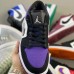 Crossover Air Jordan 1 Retro Low AJ1 Running Shoes-Black/Purple-6216352