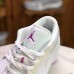Crossover AIR JORDAN 1 MID GS AJ1 Running Shoes-White/Pink-6308371