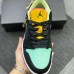 Air Jordan 1 Low Running Shoes-Black/Green-5470651