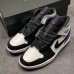 Air Jordan 1 Mid Running Shoes-Black/White-4284850