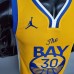 New CURRY#30 Golden State Warriors yellow NBA jersey-3851954