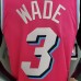 WADE #3 Miami Heat V-neck pink NBA jersey-5972310