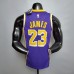 New Lakers Jordan James #23 Theme Purple Round Neck-3168004