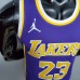 New Lakers Jordan James #23 Theme Purple Round Neck-3168004