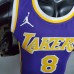New Lakers Jordan Bryant #8 Theme Purple Round Neck-4734684