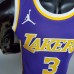 New Lakers Jordan DAVIS#3 Theme Purple Round Neck-9012631