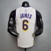 James #6 Lakers white NBA jersey-5286270