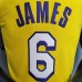 James #6 Lakers yellow NBA jersey-5953346