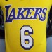 James #6 Lakers yellow NBA jersey-5953346