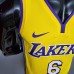 James #6 Lakers yellow NBA jersey-5953346