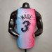 New Miami Heat WADE #3 City Edition Pink Blue Gradient Color-645706