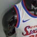 2021 season 76ers cursive retro limited EMBIID#21 white NBA jersey-1143033