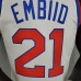 2021 season 76ers cursive retro limited EMBIID#21 white NBA jersey-1143033