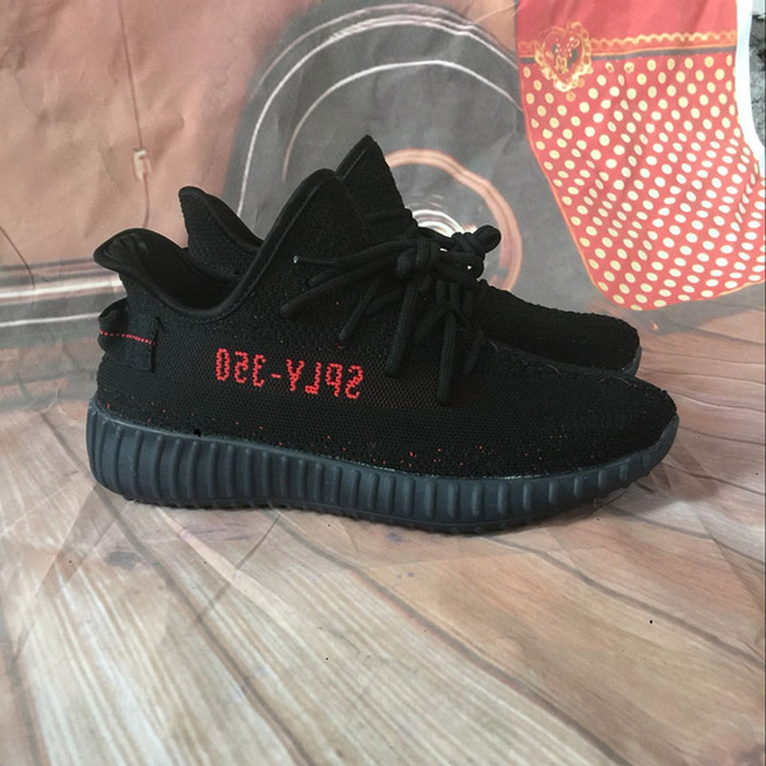 X Kanye West Yeezy SPLY 350 V2 Boost Running Shoes-Black