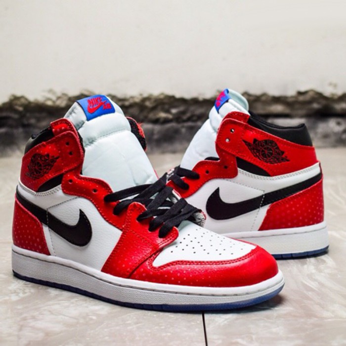 Jordan Brand Air Jordan 1 Mid AJ1 Dunk High help Runing Shoes-Red/White_48929