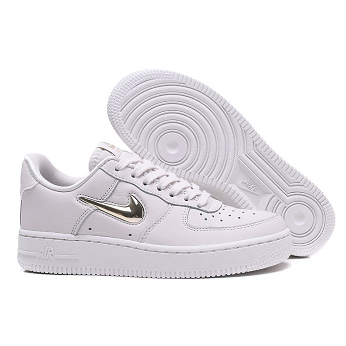 AIR FORCE 1 '07 LX AF1 Running Shoes-White/Silver_11776