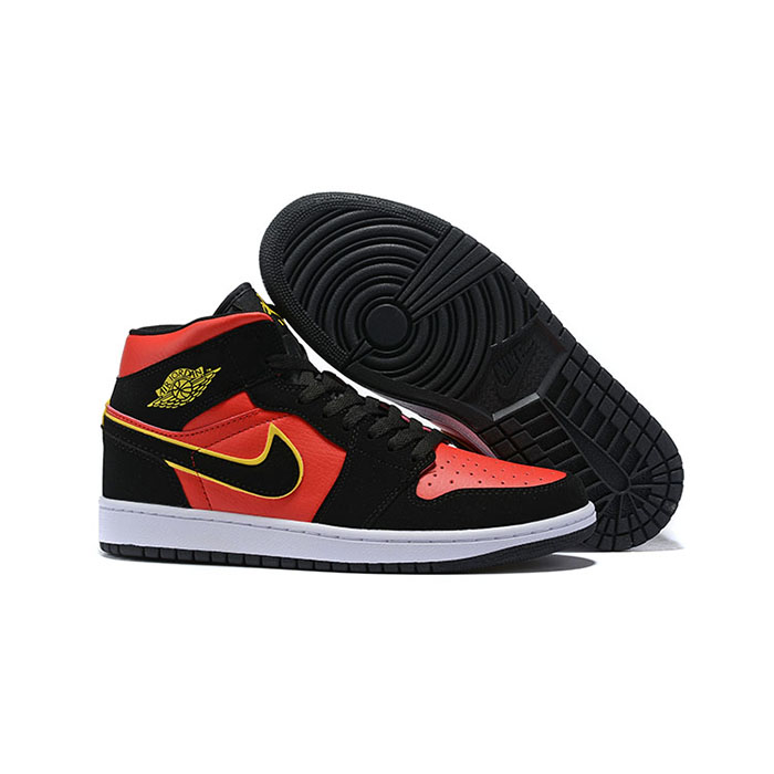 Jordan 1 Series AJ1 Running Shoes-Black/White_40452