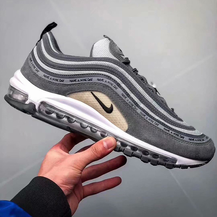 Air Max 97 Bullet Running Shoes-Gray/White_64322