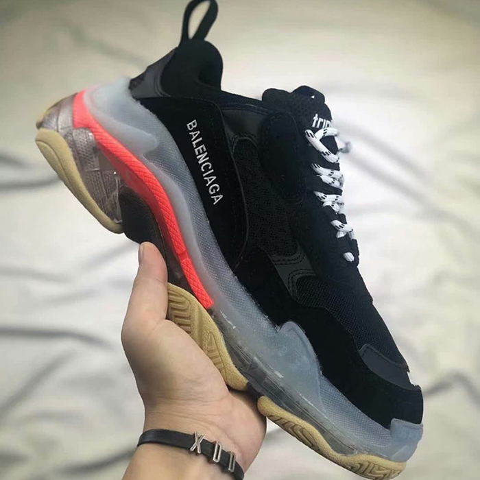 Balenciaga Triple-S Sneaker 17FW ins Running Shoes-Black/White_22460