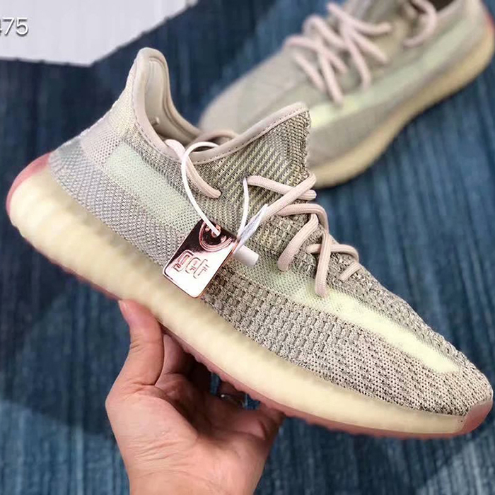Adidas Kanye Yeezy Boost 350 v2 “"Citrin" ‌ Running Shoes-Khkai/Yellow_50672