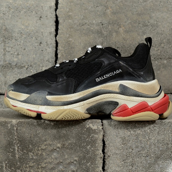 Balenciaga Triple-S Sneaker 17FW ins Running Shoes-Black/Red_89694