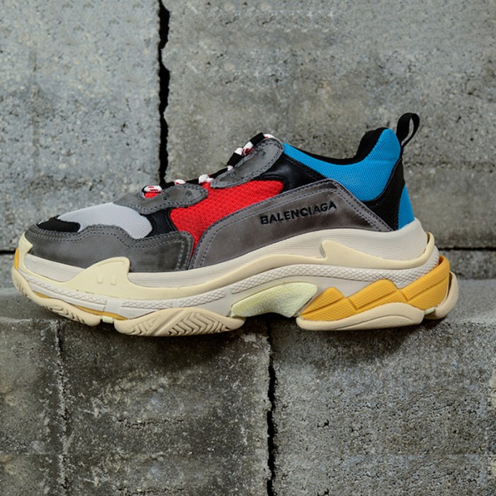 Balenciaga Triple-S Sneaker 17FW ins Running Shoes-Gray/Black_57775
