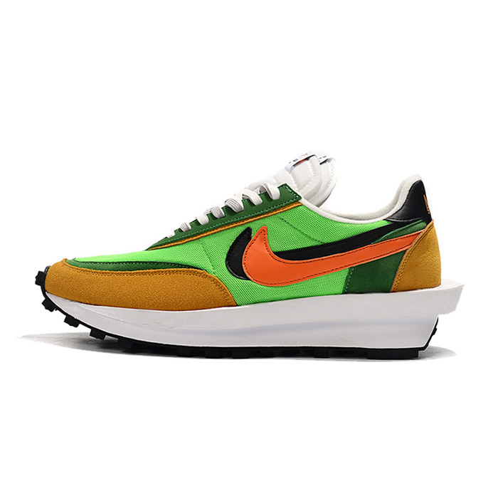 SACAI LDV Waffle Sacai Retro Running Shoes-Green/Khkai_28514