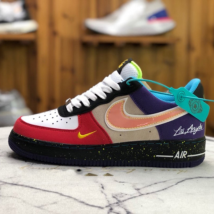 AF1 Air Force 1 "What The LA" Running Shoes-White/Blue_55572