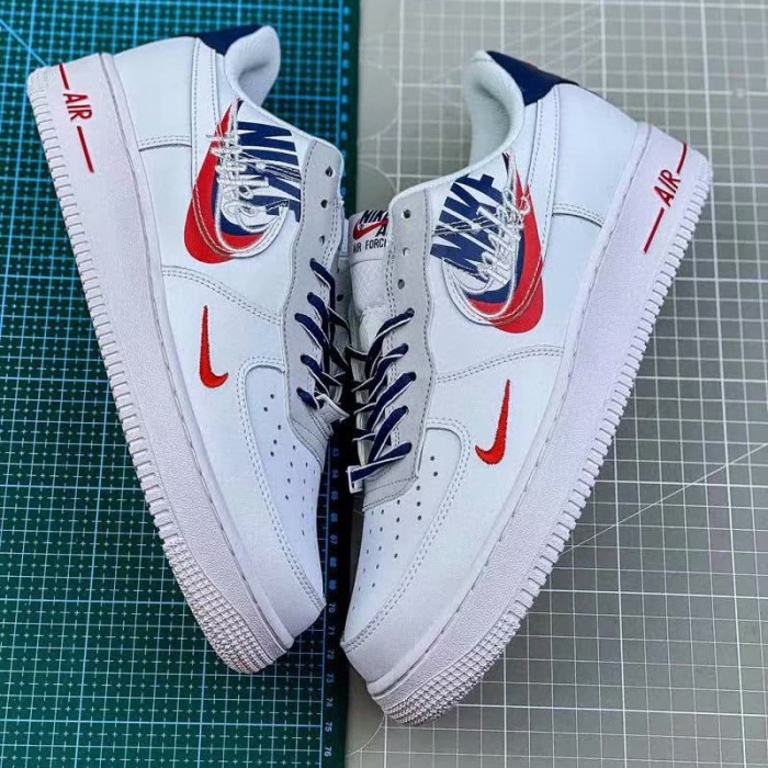 Air Force 1script swoosh AF1 Running Shoes-White/Blue_94122