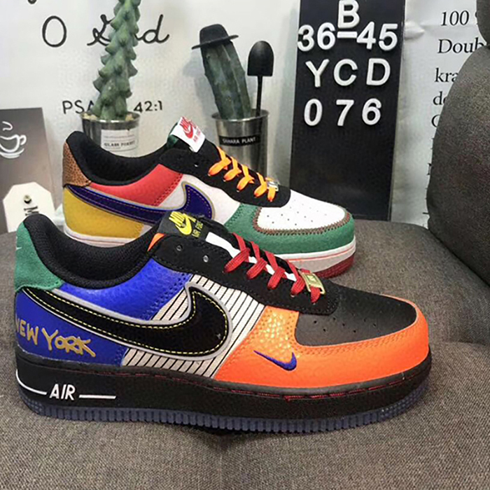 AIR FORCE 1 AF1 Running Shoes-Black/Orange_60419