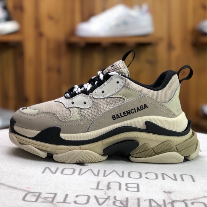 Balenciaga Triple-S Sneaker 17FW Clunky Sneaker triple Running Shoes-Gray/Black_32672