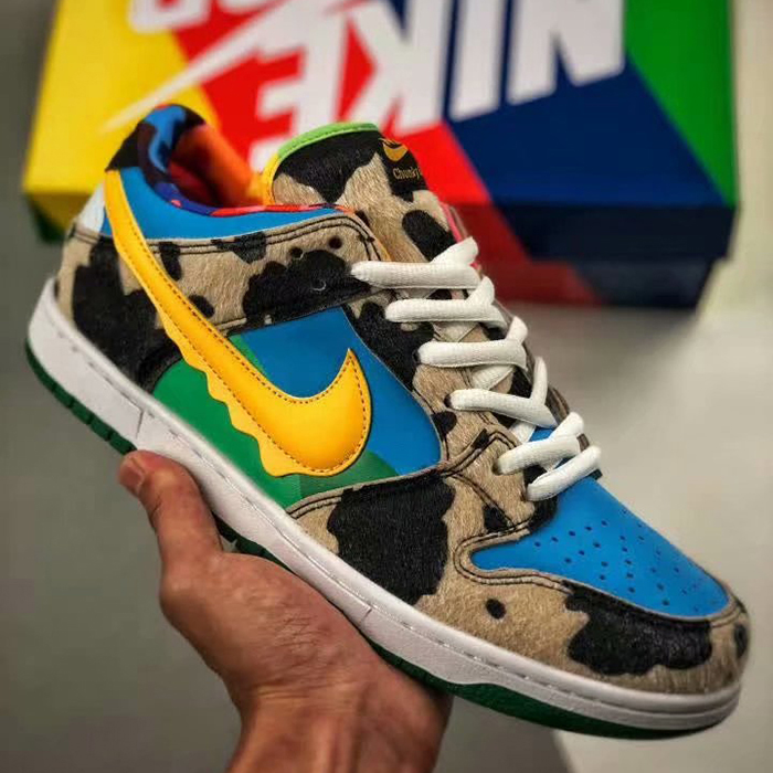 Ben & Jerry's x SB Dunk Low Pro QS Running Shoes-Brown/Blue_95727