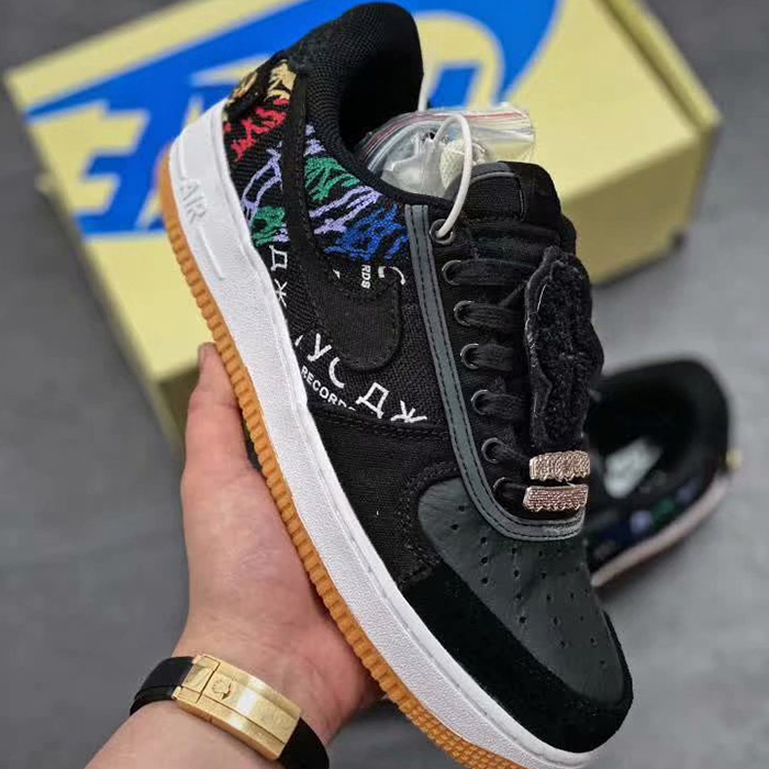 Air Force 1 AF1 Cdg Running Shoes-Black/White_10452