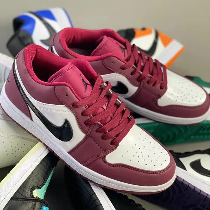 Crossover Air Jordan 1 Retro Low AJ1 Running Shoes-Red/White-6996858